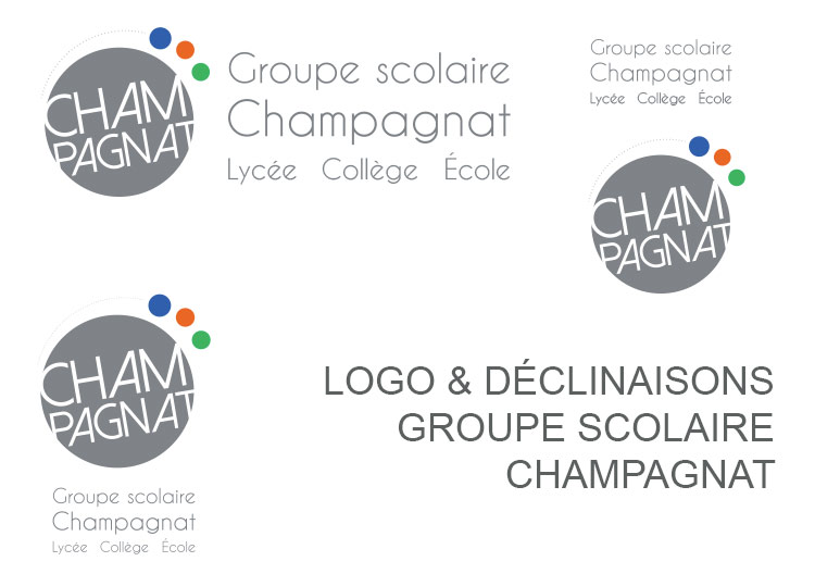 création de logo pour le groupe scolaire champagnat réalisé par amilease web, amilease informatique