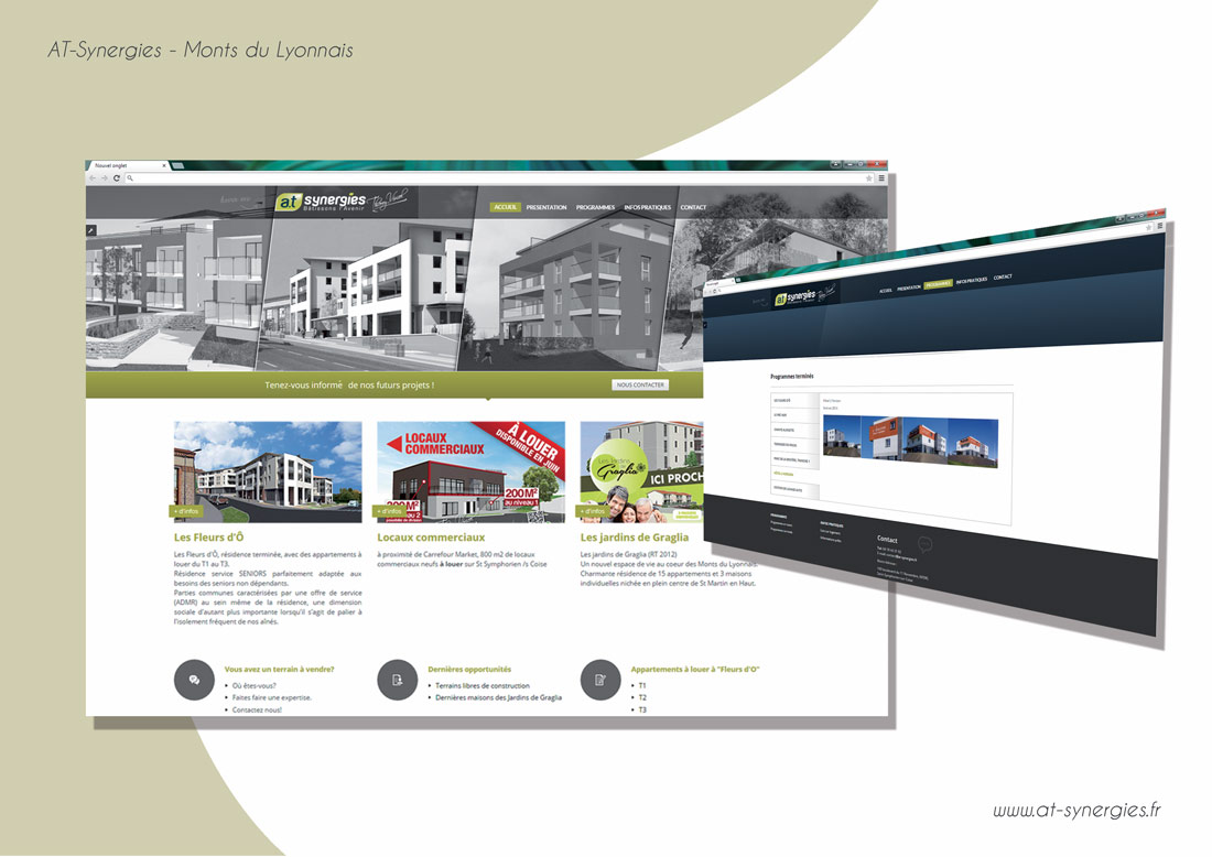 creation site internet AT synergies monts du lyonnais - lyon Amilease WEB